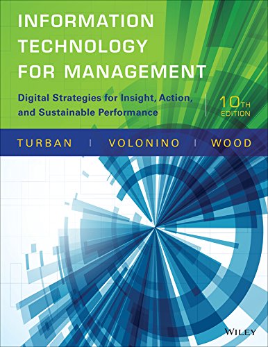 Beispielbild fr Information Technology for Management : Digital Strategies for Insight, Action, and Sustainable Performance zum Verkauf von Better World Books