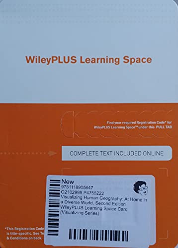 Imagen de archivo de Visualizing Human Geography: At Home in a Diverse World, Second Edition WileyPLUS Learning Space Card (Visualizing Series) a la venta por BooksRun