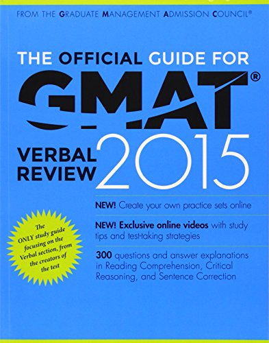 Beispielbild fr The Official Guide for GMAT Verbal Review 2015, With Online Question Bank and Exclusive Video zum Verkauf von SecondSale