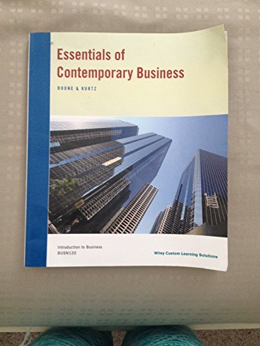 Imagen de archivo de Essentials of Contemporary Business a la venta por Books Unplugged