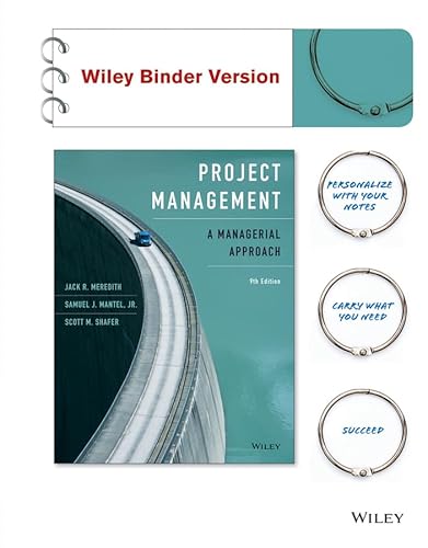 9781118947029: Project Management, Binder Ready Version: A Managerial Approach