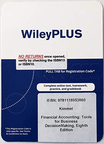 9781118953860: Financial Accounting Tools for Business Decision Making, Eighth Edition WileyPlus Card
