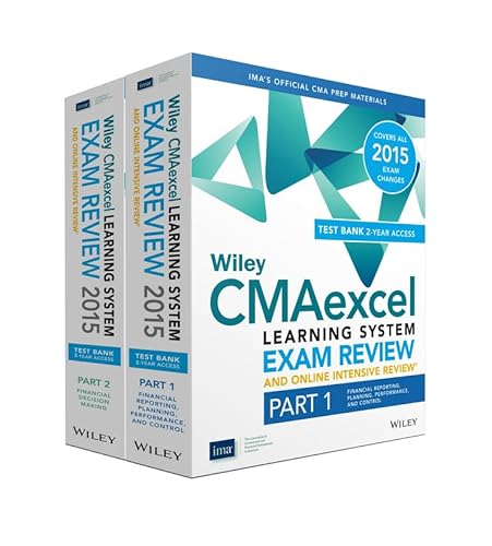 9781118956236: Wiley CMAexcel Learning System Exam Review and Online Intensive Review 2015 + Test Bank: Complete Set (Wiley CMA Learning System)