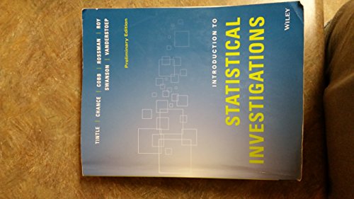 Immagine dell'editore per Introduction to Statistical Investigations venduto da BooksRun