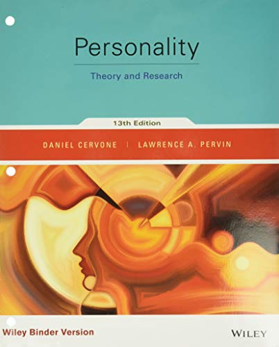 Imagen de archivo de Personality, Binder Ready Version: Theory and Research a la venta por The Book Cellar, LLC