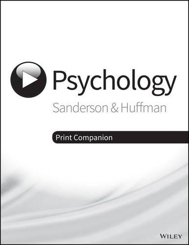 Beispielbild fr Psychology, 1e WileyPLUS Print Companion zum Verkauf von Better World Books