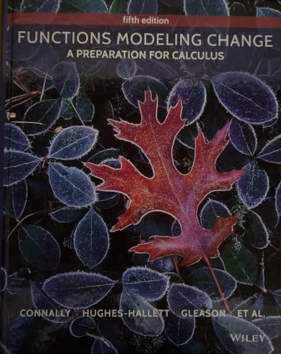 Stock image for Functions Modeling Change: A Preparation for Calculus for sale by HPB-Red