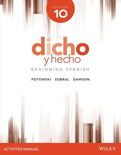 Imagen de archivo de Dicho y heco: Beginning Spanish (Spanish Edition) a la venta por Patrico Books