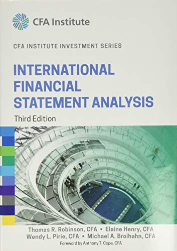 Imagen de archivo de International Financial Statement Analysis (CFA Institute Investment Series) a la venta por SecondSale