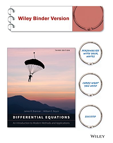 Imagen de archivo de Differential Equations: An Introduction to Modern Methods and Applications, Binder Ready Version + WileyPLUS Registration Card a la venta por Textbooks_Source