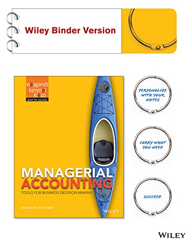 Stock image for Managerial Accounting: Tools for Business Decision Making 7e Binder Ready Version + WileyPLUS Registration Card for sale by SecondSale