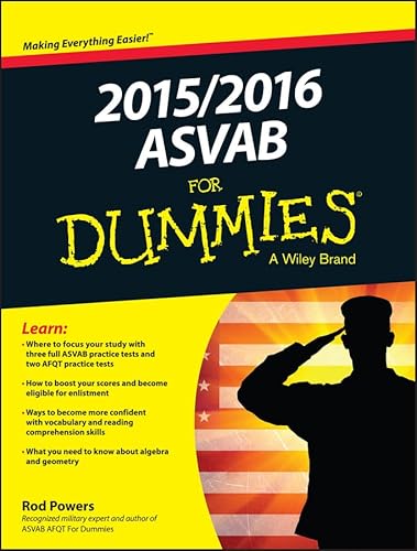 Imagen de archivo de 2015 / 2016 ASVAB for Dummies a la venta por Better World Books