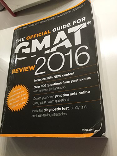 Imagen de archivo de The Official Guide for GMAT Review 2016 with Online Question Bank and Exclusive Video a la venta por Gulf Coast Books