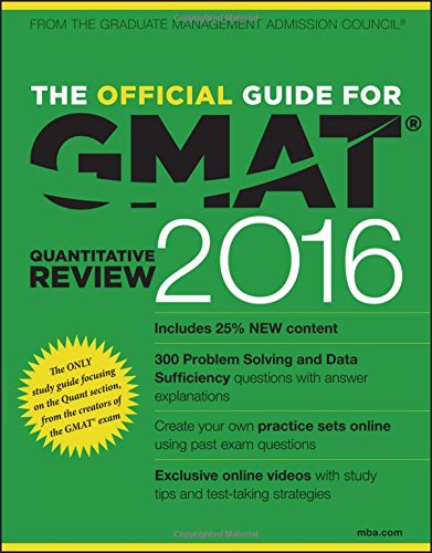 Beispielbild fr The Official Guide for GMAT Quantitative Review 2016 with Online Question Bank and Exclusive Video zum Verkauf von SecondSale