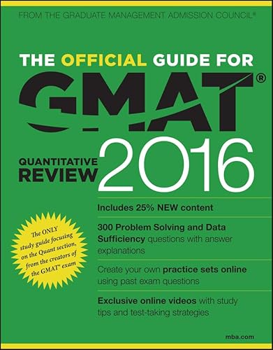 Imagen de archivo de The Official Guide for GMAT Quantitative Review 2016 with Online Question Bank and Exclusive Video a la venta por SecondSale