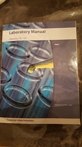 Beispielbild fr Laboratory Manual Chemistry 101-102 zum Verkauf von Better World Books