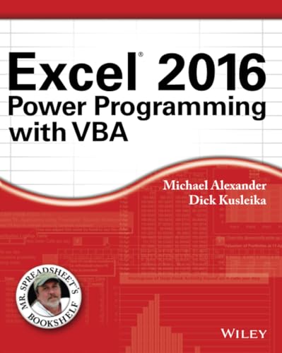 Beispielbild fr Excel 2016 Power Programming with VBA Format: Paperback zum Verkauf von INDOO