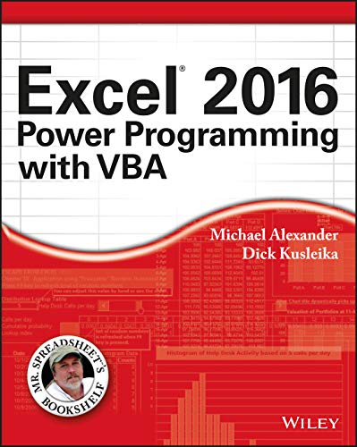 Imagen de archivo de Excel 2016 Power Programming with VBA (Mr. Spreadsheets Bookshelf) a la venta por Goodwill of Colorado