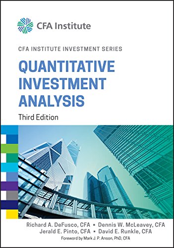 9781119104223: Quantitative Investment Analysis (CFA Institute Investment Series)