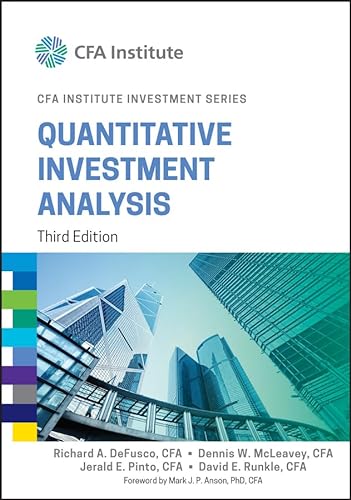 Stock image for Quantitative Investment Analysis (CFA Institute Investment Series) for sale by BooksRun