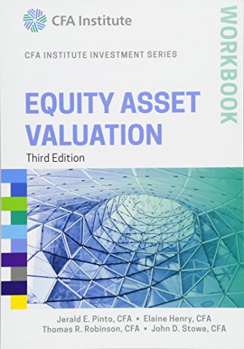 Imagen de archivo de Equity Asset Valuation Workbook (CFA Institute Investment Series) a la venta por Once Upon A Time Books