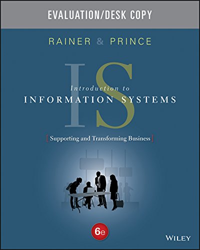 Imagen de archivo de Introduction to Information Systems: Sixth Edition Evaluation Copy a la venta por SecondSale