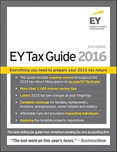 Imagen de archivo de Ey Tax Guide 2016 a la venta por Better World Books