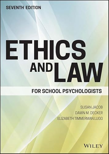 Imagen de archivo de Ethics and Law for School Psychologists a la venta por HPB-Red