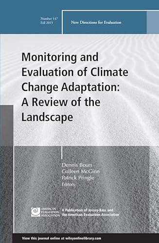 9781119157571: Monitoring and Evaluation of Climate Change Adaptation: A Review of the Landscape: New Directions for Evaluation, Number 147 (J-B PE Single Issue (Program) Evaluation)