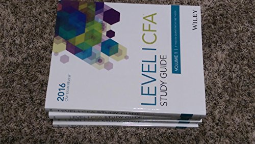 Stock image for Wiley Study Guide for 2016 Level I CFA Exam for sale by Better World Books