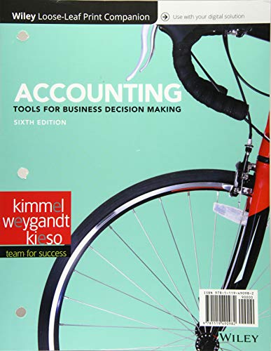 Stock image for Accounting, Binder Ready Version: Tools for Business Decision Making - Standalone book for sale by Bookmonger.Ltd