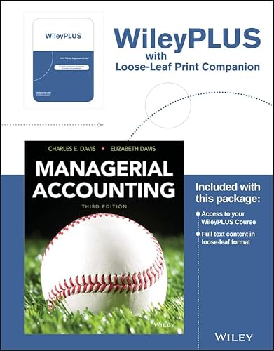 Imagen de archivo de Managerial Accounting, 3rd Edition Loose-Leaf Print Companion a la venta por BooksRun