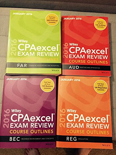 Stock image for Wiley CPAexcel Exam Review January 2016 Course Outlines : Regulation for sale by Better World Books