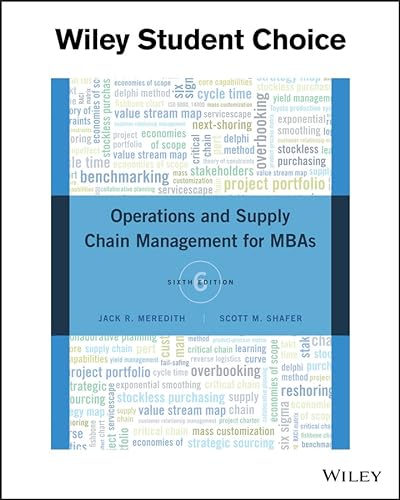 Stock image for Operations and Supply Chain Management for MBAs for sale by SecondSale