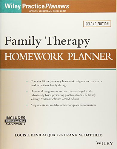Stock image for Family Therapy Homework Planner (Practiceplanners) for sale by Books Puddle