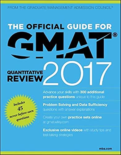 Imagen de archivo de The Official Guide for GMAT Quantitative Review 2017 with Online Question Bank and Exclusive Video a la venta por SecondSale