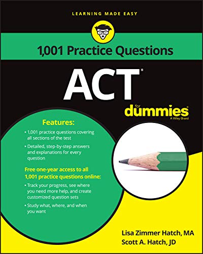 Beispielbild fr Act : 1,001 Practice Questions for Dummies zum Verkauf von Better World Books