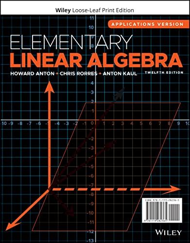 Beispielbild fr Elementary Linear Algebra: Applications Version zum Verkauf von BooksRun