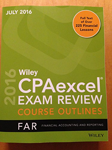 Stock image for Wiley CPAexcel Exam Review FAR 2016 for sale by ThriftBooks-Atlanta