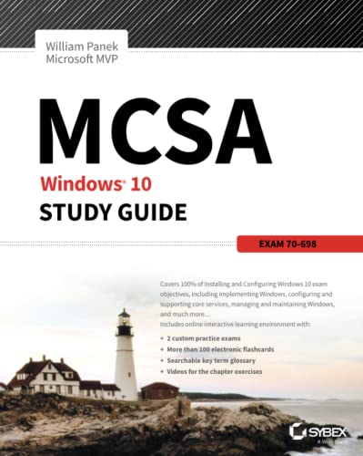 Stock image for MCSA Windows 10 Study Guide Exam 70-698 for sale by TextbookRush