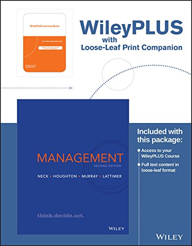 Stock image for Management, 2e WileyPLUS Learning Space Registration Card + Loose-leaf Print Companion for sale by DFTP Holdings
