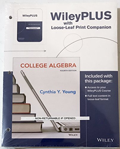Stock image for College Algebra Fourth Edition WileyPLUS with Loose-Leaf Print Companion with WileyPLUS Learning Space LMS Card Set for sale by Textbookplaza