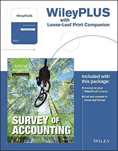 Beispielbild fr Survey of Accounting WileyPLUS Registration Card + Loose-leaf Print Companion zum Verkauf von Textbooks_Source