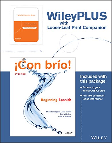 Beispielbild fr Con brio!: Beginning Spanish, 4e WileyPLUS Learning Space Registration Card + Loose-leaf Print Companion (Spanish Edition) zum Verkauf von HPB-Red