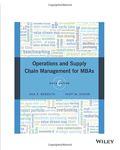 Operations And Supply Chain Management For Mbas Meredith Jack R