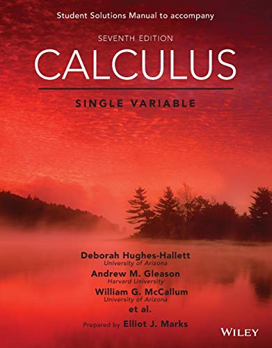 9781119378990: Calculus: Single Variable, 7e Student Solutions Manual