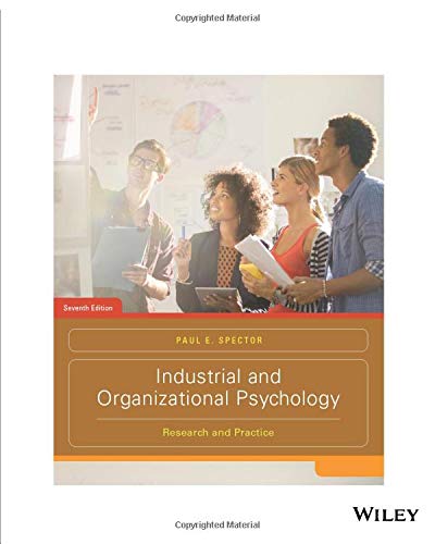 Beispielbild fr Industrial and Organizational Psychology: Research and Practice, 7th Edition: Research and Practice zum Verkauf von BooksRun