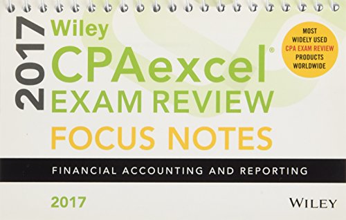 Stock image for Wiley CPAexcel Exam Review January 2017 Focus Notes: Financial Accounting and Reporting for sale by HPB-Red