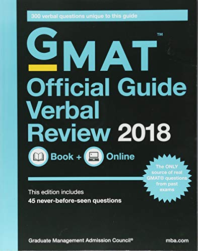 Beispielbild fr The Official Guide for GMAT Verbal Review 2018 zum Verkauf von Better World Books