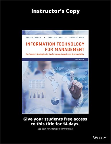 9781119397830: Information Technology for Management: Strategie on-demand per performance, crescita e sostenibilit, 11 edizione